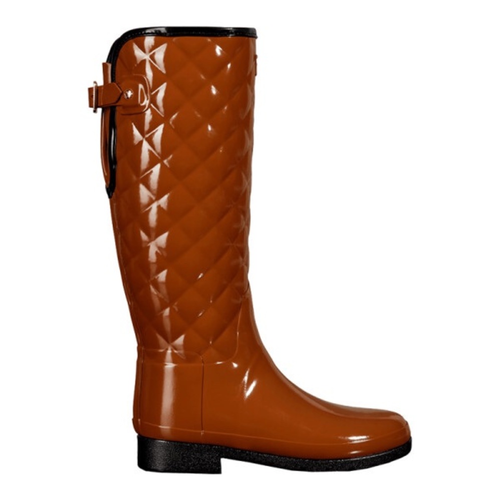Short Refined Quilted Hunter Rain Boots
